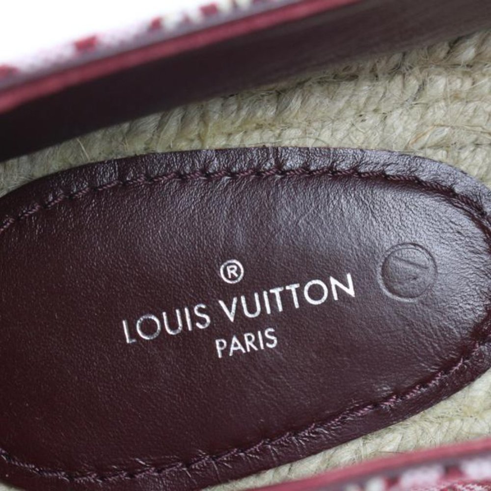 Louis Vuitton Sz 39.5 Burgundy Since 1854 Starboard Flat Espadrille s27lv99 - Picture 5 of 12